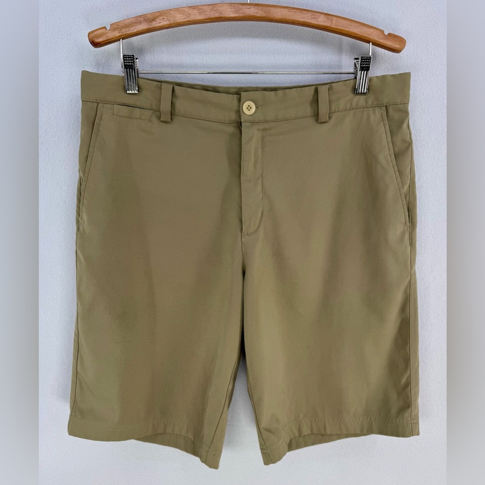 Men’s Nike Golf Tour Performance Dri-Fit Shorts Brown Size 34 Chino Flat Front - Picture 2 of 5